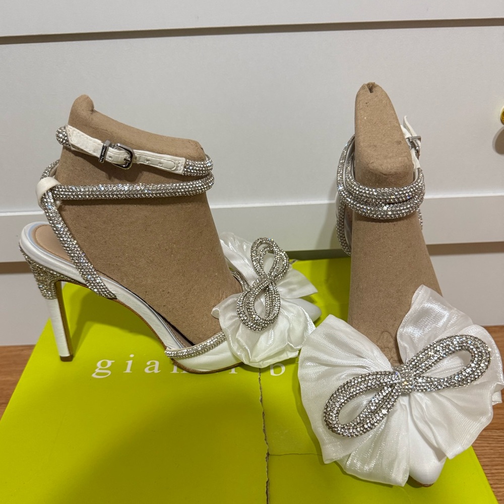 Gianni bini heels! I fell in love the moment I saw them. White & sparkly!